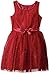 ZUNIE Girls' Printed Glitter Mesh Dress with Bow