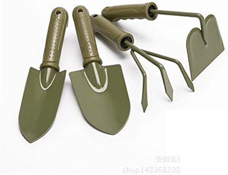 Motina Garden Tool Set 4-Pack Garden Hand Tools Garden Kit with 2 Shovels , Hoe and Rake