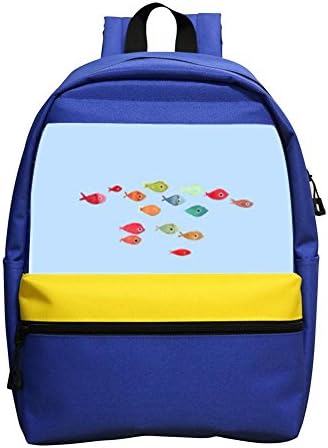 ETCENN Children School Bag Kids Backpack School Colorful Fish Daypack Bookbag for Boys and Girls