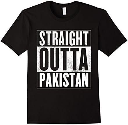 Mens Pakistan Shirt - Straight Outta Pakistan T-Shirt Small Black