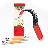 Watermelon Slicer, Corer and Server by PerfectSlice, Use as Knife & Tongs, FREE Melon Ballers, Quality Stainless Steel, Safe & Easy, Make Slices & Cubes, Perfect for Melons, Watermelons & Dragon Fruit