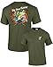 Big Bass Fishing T-Shirt Fisherman Outdoors Fish Boating Sporting Sport -Military-XL