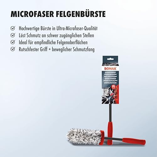 Microfaser FelgenBürste (1 Stück) zur kratzfreien, schonenden und unterstützenden Felgenreinigung von Stahlfelgen, Alufelgen und Chromfelgen | Art-Nr. 04179410