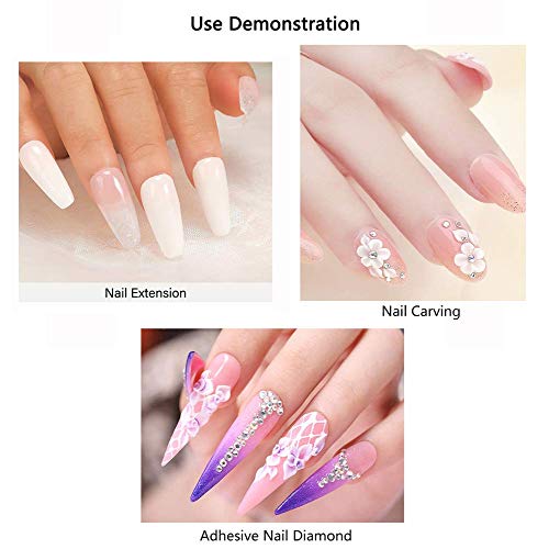 Acrylic Powder Acrylic Liquid Monomer Set Acrylic Nail Tools Manicure Art Starter Kit Nail Extension Tips Daily Nail Care Nail System for Beginners and Nail Professionals