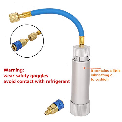 AC A/C Oil and Dye Injector Refrigerant Tools with Snap Quick Coupler R