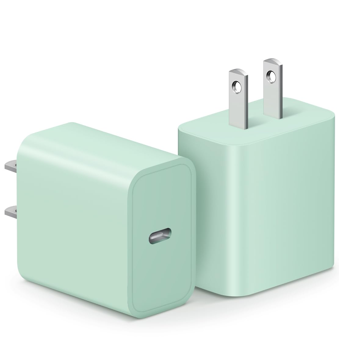 USB C Charger Block for iPhone 17 Wall Charger 20W Power Adapter for iPhone 17/17 Air/17 Pro/17 Pro Max, 16 15 14 13 12 11, iPad, Google, Samsung Fast and Convenient Charging, Type C Charger - Green