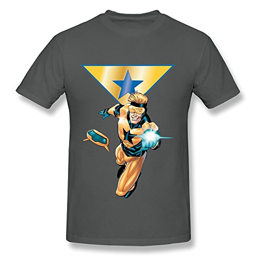 PAYYAND Women's The DC Comics Of Booster Gold T-shirt DeepHeather M
