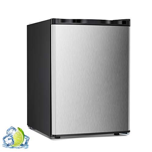 R.W.FLAME Upright Compact Freezer 1.2 Cu.ft (Silver, 2.1 Cu.Ft) in