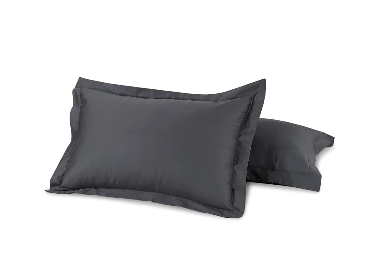 Sapphire Collection Egyptian Cotton 500 TC Hotel White Pair Of pillowcases 100% Egyptian Cotton (Grey, Pair of Oxford Style) — image 1