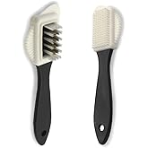 2PCS Suede Shoe Brushes, Suede 
Nubuck 4-Way Leather Cleaning Brush, Nubuck Brush for Shoe Boot Bag Cleaning