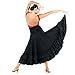 Danzcue Adult 2 Ruffles Flamenco Dance Skirt, Black, Large