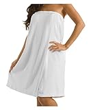 Terry Bamboo Cotton Womens Bath Shower Wrap Towels with pocket.