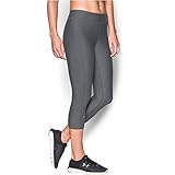Under Armour Women's HeatGear Armour Capri, Carbon Heather/Carbon Heather, Large