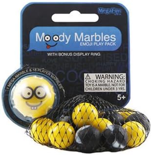Mega Marbles Moody Marbles Mibsters Emoji Play Pack (NERD)