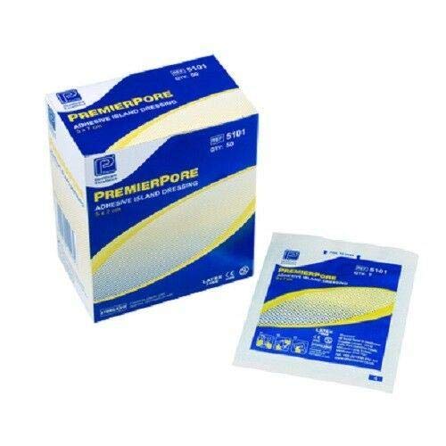 Premierpore Adhesive Island Dressing, 10cm x 15cm, Pack of 50