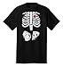 Men's Skeleton Maternity Pizza and Beer Funny Halloween Costume Idea Black T Shirt (X Large)