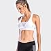 Move With You Women's Strappy Sports Bra Criss Cross Medium Impact Support for Workout Yoga Running Gym Bright White