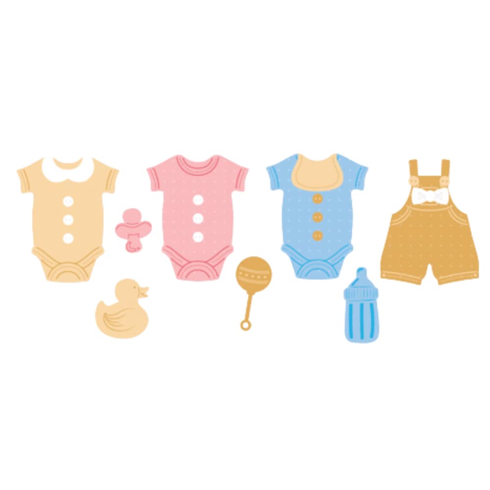 Craftelier Sweet Dreams - Stencil Set for Scrapbooking, Crafts & Cardmaking | Includes 10 Dies of Babies & Accessories | 4 x 5 cm