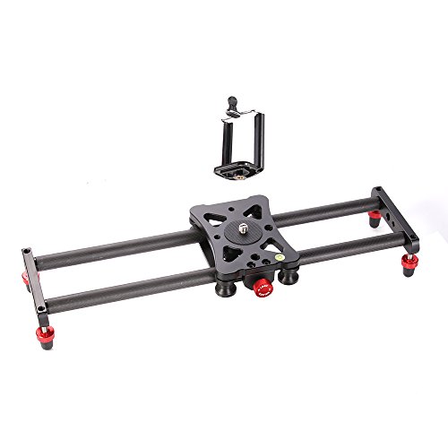 Ruili 15in Mini Video Camera Slider Dolly Track with Roller Bearing for Cellphone, Sony A9 A7 A6500 A6000 Nikon D7500 D3400 D3300 Canon T6i 7D 1300D Panasonic GH5 GH5S GH4 DSLR Camera