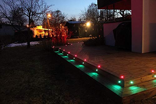 10er RGB LED Bodeneinbauleuchten Aussen WIFI DC12V Ø45mm IP67 Wasserdicht Einbauspots LED Terrasse Einbaustrahler… – Bild 8