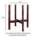ASLINY Plant Stand Mid Century Wood Flower Pot Holder Display Potted Rack Rustic, up to 10 inches Planter Brown (Pot Not Included)