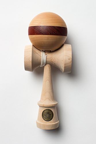 Sweets Kendamas Homegrown Maple Padauk Stripe with Cushion Clear