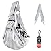 U-pick Pet Sling Carrier Bag - Reversible Hand-Free Travel Bag for Small&Medium Dog with Adjustable&Safety Strap
