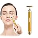 SPPRANDOM Beauty Bar 24k Golden Pulse Facial Massager, T Shape Energy Facial Roller Massager for Face Lifting,Anti-Wrinkles