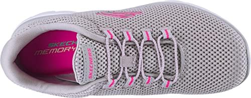 Donna Summits 12985 Scarpe da ginnastica, Gray Mesh/ Hot Pink Trim, 39 EU
