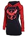 Finego Women's Long Sleeve Printed Pullover Hoodie Sweatshirt w/ Pocket
