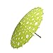 Quasimoon PaperLanternStore.com 32 Inch Lime Green Polka Dot Paper Parasol Umbrella