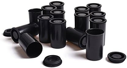 100 Pcs Black Plastic Film Canisters