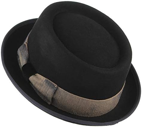 Men Vintage Bowknot Wool Fedora Top Hats Steampunk Hat Men Church Jazz Caps Warm Winter Hats