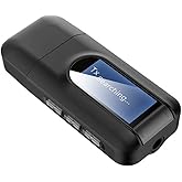 2 in 1 USB Bluetooth 5.0 Transmitter Receiver with LCD Display 3.5MM AUX Stereo for PC TV Car Headphones Wireless Adapter