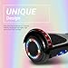 NHT Electric Hoverboard Self Balancing Scooter with Built-in Bluetooth Speaker LED Lights - Safety Certified For Adult Kids Gift (_Black)