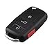 For 02 03 04 05 06 07 08 09 10 11 2002- 2011 Volkswagen Jetta New 4 Buttons Keyless Remote Key Fob Shell Case No Chips Inside