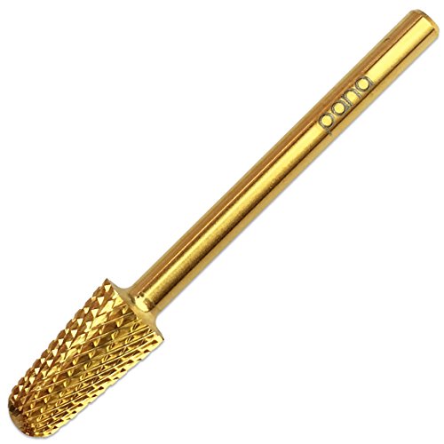 Pana 3/32" Safety Bit Nail Carbide Bit - Gold Color (Grit: Medium - M) for Electric Dremel Drill Machine
