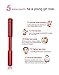 GLAM WAND - Uplift Beauty Roller Facial Uplift Massage Germanium Durable and Aluminium-alloy Handle with 30 pcs Germanium Stone, Portable, Face Lifting, (RED)