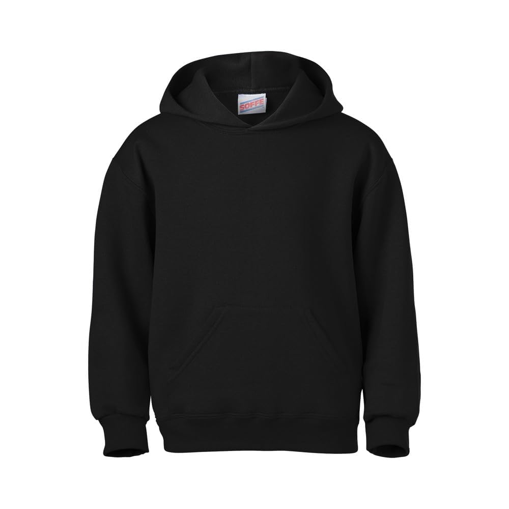 Photo 1 of Soffe MJ Big Boys' Basic Hooded Sweatshirt, Black, Large