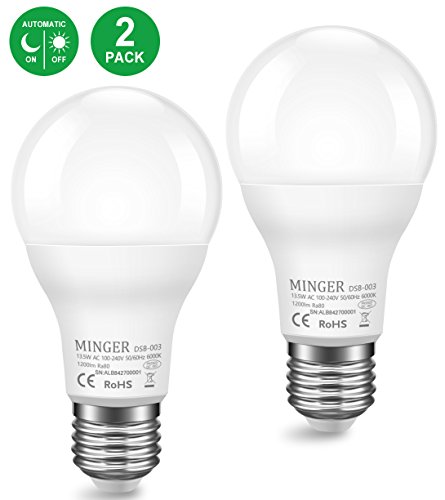 13.5w led sensor lights bulb dusk to dawn a20, 100w equ…