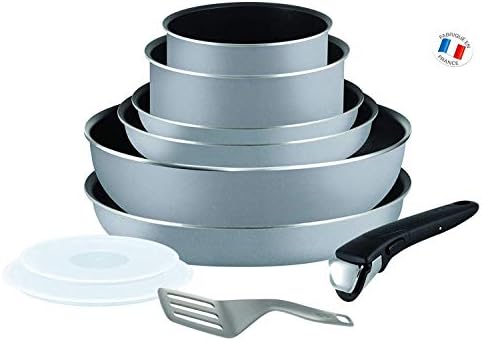 Tefal INGENIO ESSENTIAL Scottish Batterie de Cuisine 10 Pièces Poêles 20/22/26 cm + Casseroles 16/18 cm + Wok 26 cm + Couvercles hermétiques 16/18 cm + Spatule + Poignée Gris L2149602 - Cuisine A Vivre Tefal INGENIO ESSENTIAL Scottish Batterie de Cuisine 10 Pièces Poêles 20/22/26 cm + Casseroles 16/18 cm + Wok 26 cm + Couvercles hermétiques 16/18 cm + Spatule + Poignée Gris L2149602