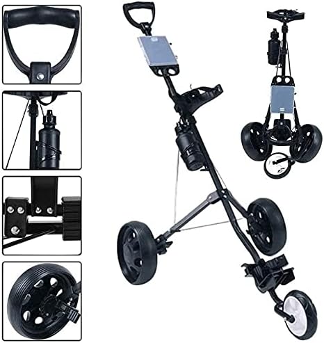 Golf Push Cart Golf Trolley Golf Push Carts Golf Trolley 3 Wheel, Golf Push Cart One Second to Open and Close, Collapsible Golf Caddy, Lightweight Golf Cart with Scorecard Drink Holder Golf Push Cart Golf Trolley Golf Push Carts Golf Trolley 3 Wheel, Golf Push Cart One Second to Open and Close, Collapsible Golf Caddy, Lightweight Golf Cart with Scorecard Drink Holder