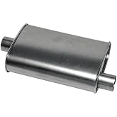 Thrush Muffler Deep Performance Tone Inlet 2.25 Pipe Connection Offset Outlet 2.25 Center