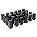 WheelGuard 1957BK, Bulge Acorn Lug Nut, 12mm-1.5, 3/4