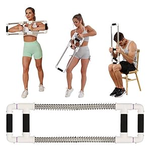 GOFITNESS Push Down Bar Machine – Chest Expander at Home Workout Equipment, Arm Exerciser Portable Spring Resistance…