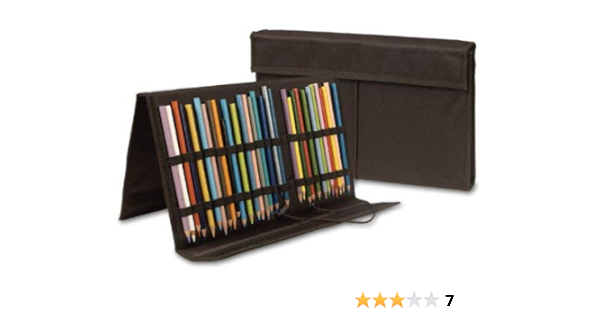 Amazon Com Soho Urban Artist 72 Slot Pencil Case For Colored Pencil Markers Pen Brushes Durable Nylon Organizer Opens To Easel Stand Black Arts Crafts Sewing
