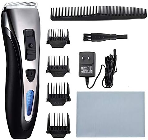 XLHJFDI Hair Clipper Set Electric Shaver Cutter LCD Digital Power Display High Power Electric Push Hair Trimmer Ceramic Blade Brush