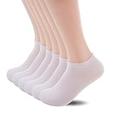 6 Pack Ankle No Show Socks Men and Women's Cotton Fiber Casual Athletic Sock Light Breathable Anti-bacterial Anti-odor Crew Sock