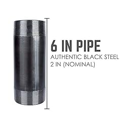 Pipe Décor 2 in. x 6 in. Black Steel