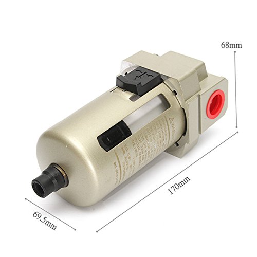 SENREAL AF4000-04 Air Filter 1/2 Air Inline Drain Filter Compressor Water Moisture Trap Separator